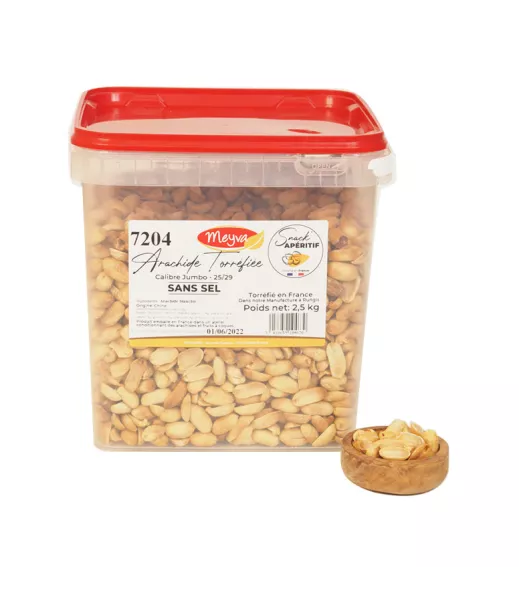 SNACK APERITIF - ARACHIDE BLANCHIE 25/29 - Torréfié France SANS SEL 2.5KG